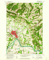 Newberg Oregon Historical topographic map, 1:24000 scale, 7.5 X 7.5 Minute, Year 1961