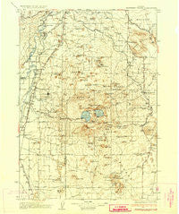 Newberry Crater Oregon Historical topographic map, 1:125000 scale, 30 X 30 Minute, Year 1935