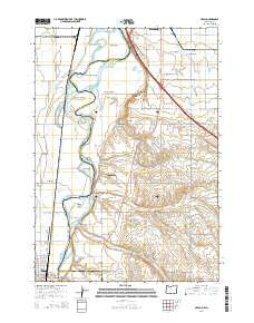 Nyssa Oregon Current topographic map, 1:24000 scale, 7.5 X 7.5 Minute, Year 2014