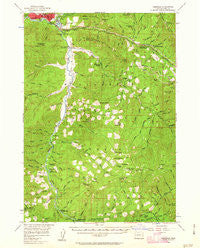 Oakridge Oregon Historical topographic map, 1:62500 scale, 15 X 15 Minute, Year 1956