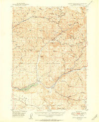 Ochoco Reservoir Oregon Historical topographic map, 1:62500 scale, 15 X 15 Minute, Year 1950