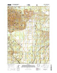 Odell Butte Oregon Current topographic map, 1:24000 scale, 7.5 X 7.5 Minute, Year 2014