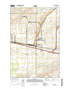 Ordnance Oregon Current topographic map, 1:24000 scale, 7.5 X 7.5 Minute, Year 2014