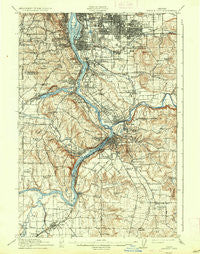 Oregon City Oregon Historical topographic map, 1:62500 scale, 15 X 15 Minute, Year 1914