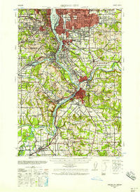 Oregon City Oregon Historical topographic map, 1:62500 scale, 15 X 15 Minute, Year 1939