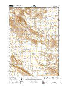 Paiute Butte Oregon Current topographic map, 1:24000 scale, 7.5 X 7.5 Minute, Year 2014
