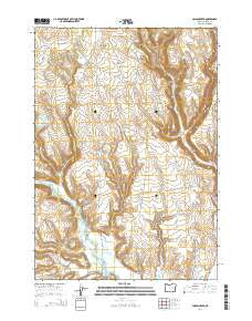 Poison Creek Oregon Current topographic map, 1:24000 scale, 7.5 X 7.5 Minute, Year 2014