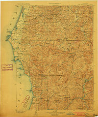 Port Orford Oregon Historical topographic map, 1:125000 scale, 30 X 30 Minute, Year 1903