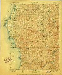 Port Orford Oregon Historical topographic map, 1:125000 scale, 30 X 30 Minute, Year 1903