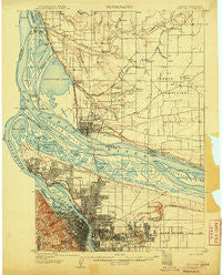 Portland Oregon Historical topographic map, 1:62500 scale, 15 X 15 Minute, Year 1905