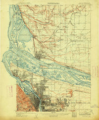 Portland Oregon Historical topographic map, 1:62500 scale, 15 X 15 Minute, Year 1905
