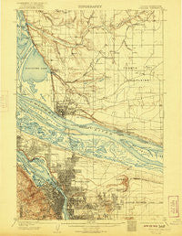 Portland Oregon Historical topographic map, 1:62500 scale, 15 X 15 Minute, Year 1905