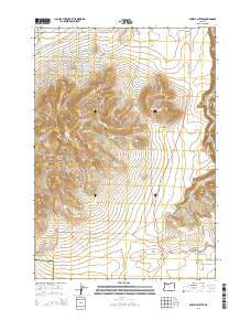 Powell Buttes Oregon Current topographic map, 1:24000 scale, 7.5 X 7.5 Minute, Year 2014