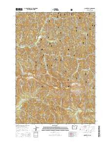 Quartzville Oregon Current topographic map, 1:24000 scale, 7.5 X 7.5 Minute, Year 2014
