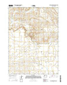 Rockhouse Reservoir Oregon Current topographic map, 1:24000 scale, 7.5 X 7.5 Minute, Year 2014