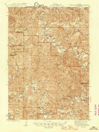 Roman Nose Mtn Oregon Historical topographic map, 1:62500 scale, 15 X 15 Minute, Year 1945