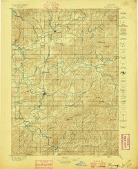 Roseburg Oregon Historical topographic map, 1:125000 scale, 30 X 30 Minute, Year 1897