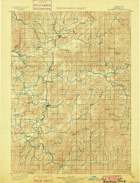 Roseburg Oregon Historical topographic map, 1:125000 scale, 30 X 30 Minute, Year 1900