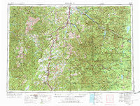 Roseburg Oregon Historical topographic map, 1:250000 scale, 1 X 2 Degree, Year 1958
