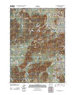 Roseburg West Oregon Historical topographic map, 1:24000 scale, 7.5 X 7.5 Minute, Year 2011