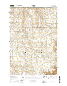 Rosebush Oregon Current topographic map, 1:24000 scale, 7.5 X 7.5 Minute, Year 2014