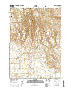 Sage Hen Hill Oregon Current topographic map, 1:24000 scale, 7.5 X 7.5 Minute, Year 2014