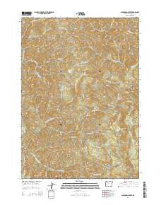 Scaredman Creek Oregon Current topographic map, 1:24000 scale, 7.5 X 7.5 Minute, Year 2014
