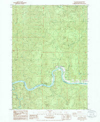 Scottsburg Oregon Historical topographic map, 1:24000 scale, 7.5 X 7.5 Minute, Year 1985