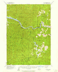 Scottsburg Oregon Historical topographic map, 1:62500 scale, 15 X 15 Minute, Year 1955
