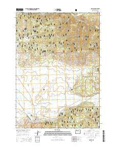 Seneca Oregon Current topographic map, 1:24000 scale, 7.5 X 7.5 Minute, Year 2014