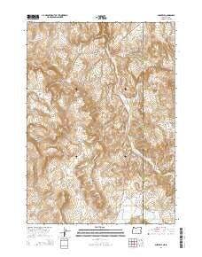 Sheaville Oregon Current topographic map, 1:24000 scale, 7.5 X 7.5 Minute, Year 2014