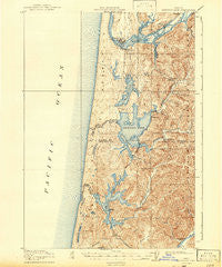 Siltcoos Lake Oregon Historical topographic map, 1:62500 scale, 15 X 15 Minute, Year 1920