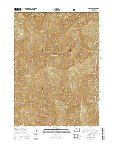 Silver Peak Oregon Current topographic map, 1:24000 scale, 7.5 X 7.5 Minute, Year 2014
