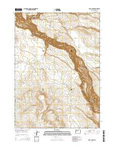 Skull Creek Oregon Current topographic map, 1:24000 scale, 7.5 X 7.5 Minute, Year 2014