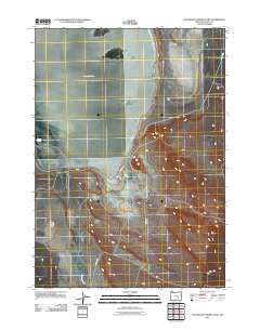 Southeast Harney Lake Oregon Historical topographic map, 1:24000 scale, 7.5 X 7.5 Minute, Year 2011