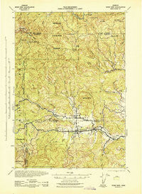 Spirit Mtn Oregon Historical topographic map, 1:62500 scale, 15 X 15 Minute, Year 1942