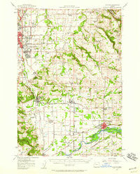 Stayton Oregon Historical topographic map, 1:62500 scale, 15 X 15 Minute, Year 1957