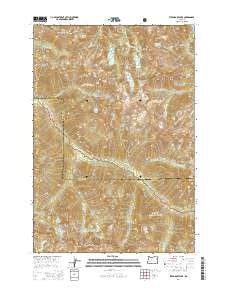 Steamboat Lake Oregon Current topographic map, 1:24000 scale, 7.5 X 7.5 Minute, Year 2014
