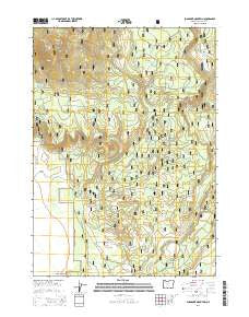 Sugarpine Mountain Oregon Current topographic map, 1:24000 scale, 7.5 X 7.5 Minute, Year 2014