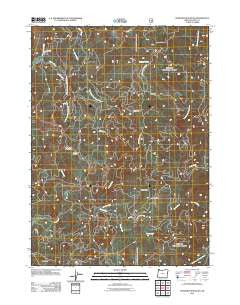 Sundown Mountain Oregon Historical topographic map, 1:24000 scale, 7.5 X 7.5 Minute, Year 2011
