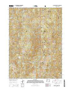 Sundown Mountain Oregon Current topographic map, 1:24000 scale, 7.5 X 7.5 Minute, Year 2014