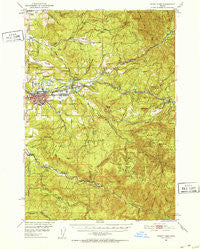 Sweet Home Oregon Historical topographic map, 1:62500 scale, 15 X 15 Minute, Year 1951