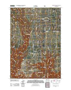 Thompson Flat Oregon Historical topographic map, 1:24000 scale, 7.5 X 7.5 Minute, Year 2011
