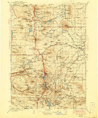 Three Sisters Oregon Historical topographic map, 1:125000 scale, 30 X 30 Minute, Year 1932