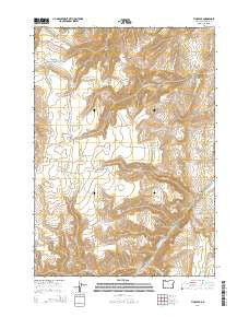 Tims Peak Oregon Current topographic map, 1:24000 scale, 7.5 X 7.5 Minute, Year 2014