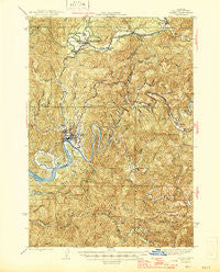Toledo Oregon Historical topographic map, 1:62500 scale, 15 X 15 Minute, Year 1942