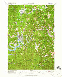 Toledo Oregon Historical topographic map, 1:62500 scale, 15 X 15 Minute, Year 1957