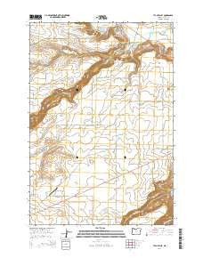 Tygh Valley Oregon Current topographic map, 1:24000 scale, 7.5 X 7.5 Minute, Year 2014