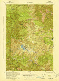 Valsetz Oregon Historical topographic map, 1:62500 scale, 15 X 15 Minute, Year 1942