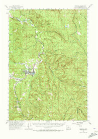 Vernonia Oregon Historical topographic map, 1:62500 scale, 15 X 15 Minute, Year 1955